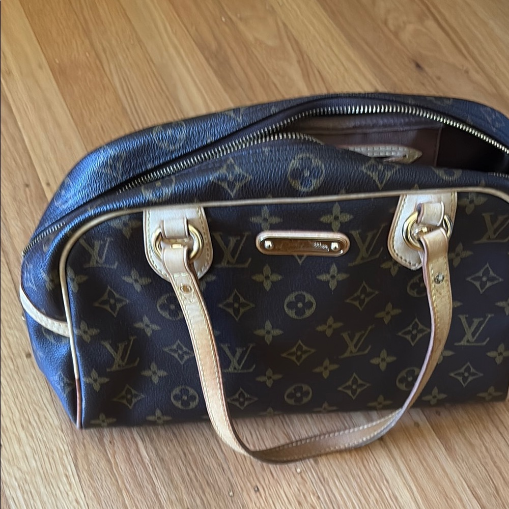 Louis Vuitton Brown Satchel with Monogram Canvas